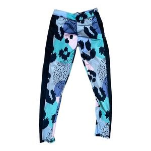 Adidas Grils Pastel Abstract Full Length Activewear Leggings Size XL